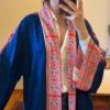 Abaya arabica calligraphy - navy blue