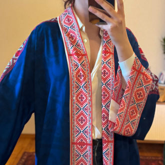 Abaya arabica calligraphy - navy blue