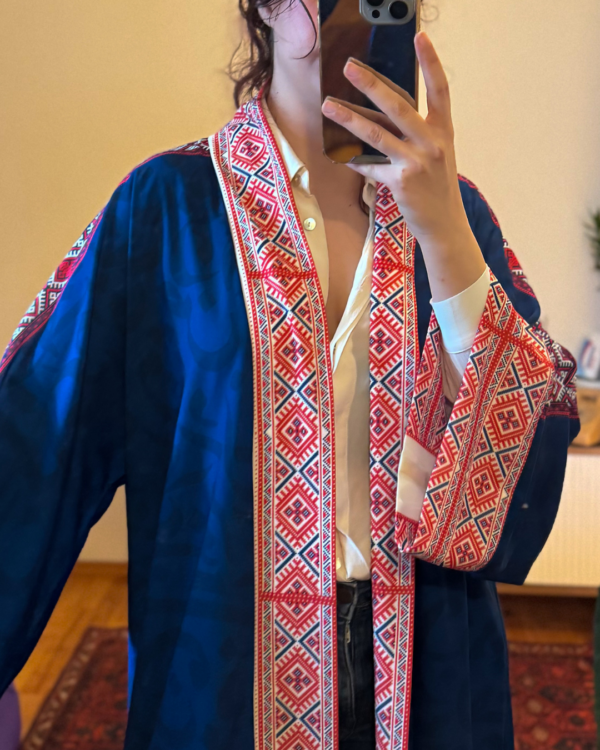 Abaya arabica calligraphy - navy blue